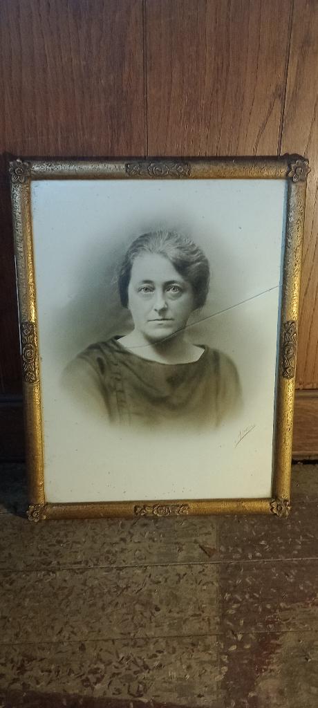 Portrait ancien Alfred Carlier-Phono-Photo Tournai,33x43,n93, Enlèvement ou Envoi, Photo