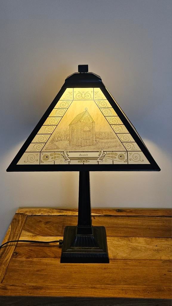 Handgemaakte schemerlamp - Atelier Decor Art - Lembeke, Ophalen, Zo goed als nieuw, Glas, 50 tot 75 cm