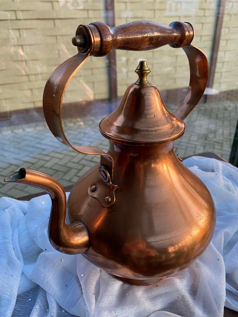 Antiek Vintage koperen theeketel, Ophalen of Verzenden