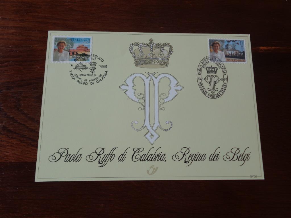 1 Reine Paola blad gezamenlijke uitgave met Italië, Ophalen