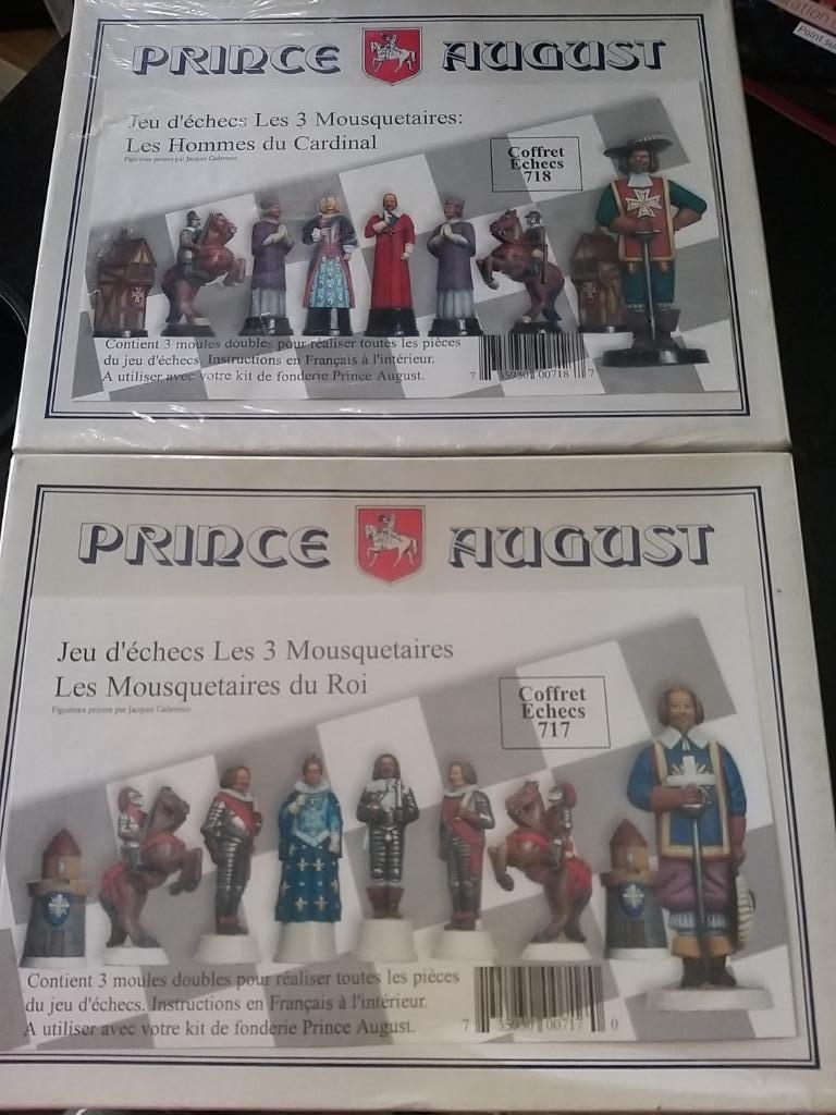 Moules Prince August pour jeux d'échec Les 3 Mousquetaires, Enlèvement, Comme neuf
