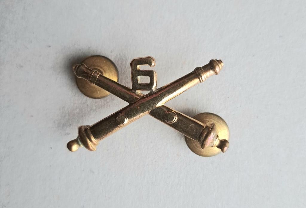 INSIGNE OFFICIER - 6th ARTILLERY GROUP - US WW2 ORIGINAL, Enlèvement ou Envoi, Armée de terre, Emblème ou Badge