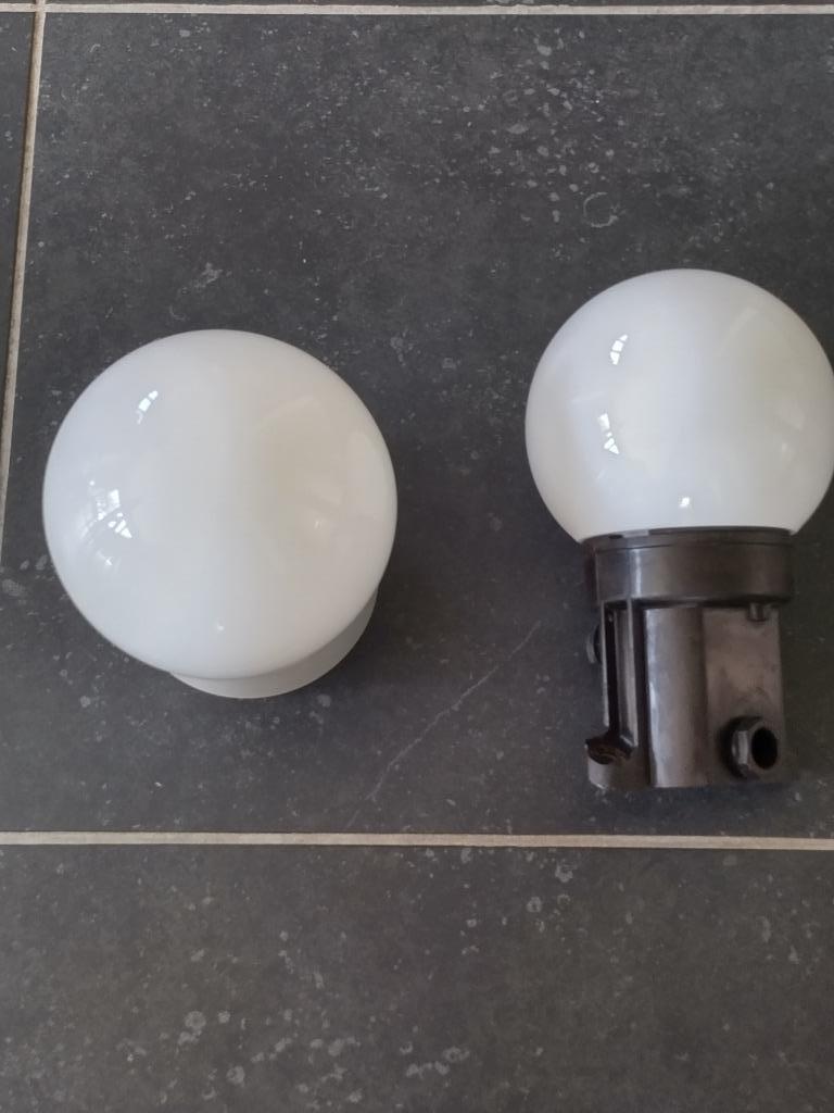 Luminaires globe blanc, Enlèvement, Comme neuf, Verre