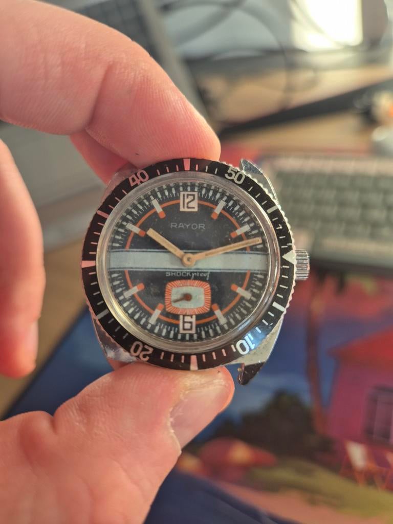 Rayor duikhorloge, Bijoux, Sacs & Beauté, Montres | Anciennes | Antiquités, Montre-bracelet, Autres marques, Enlèvement ou Envoi
