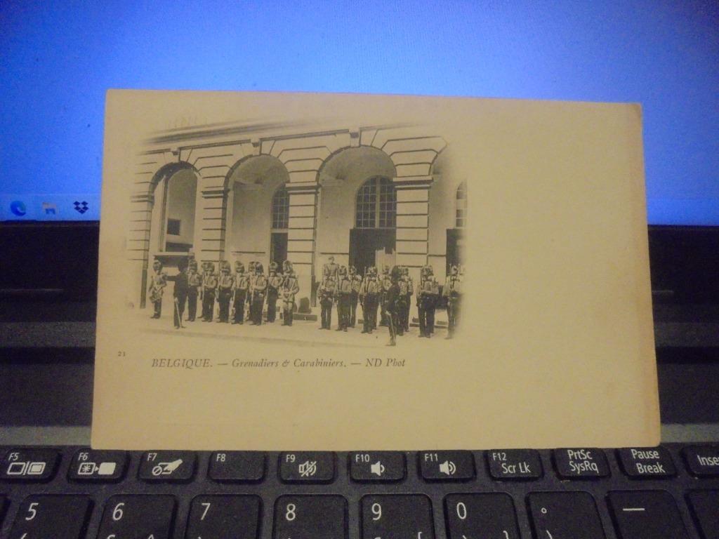 Grenadiers et carabiniers postkaart, Collections, Enlèvement ou Envoi, Armée de terre, Photo ou Poster