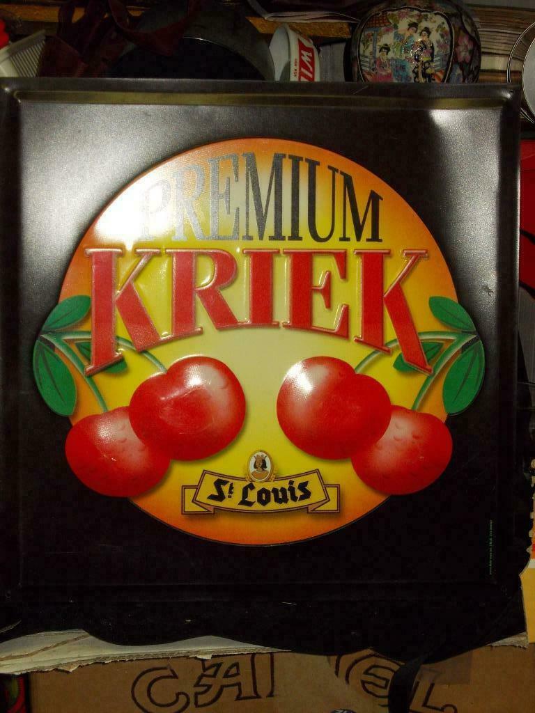 Beersign.Blikken Reclame.Gueuze.Kriek.Premium St Louis, Verzamelen, Merken en Reclamevoorwerpen, Ophalen of Verzenden, Gebruikt