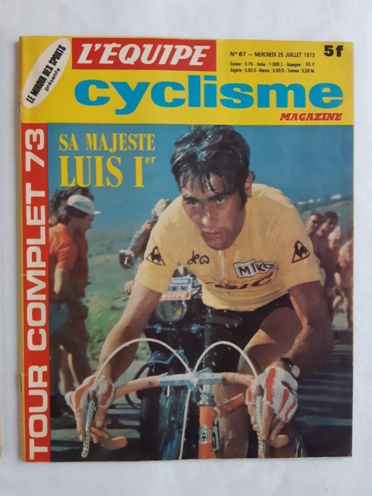 Magazine l'Équipe Cyclisme n67 (1973) Luis Ocana Eddy Merkx, Enlèvement ou Envoi, Utilisé, Autres types