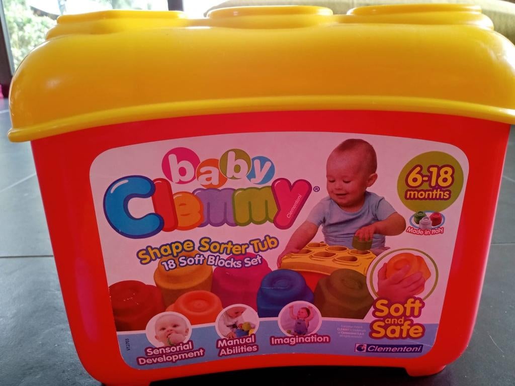 Baby Clemmi soft blocs met sorteerdoos, Kinderen en Baby's, Speelgoed | Babyspeelgoed, Zo goed als nieuw, Overige typen, Ophalen