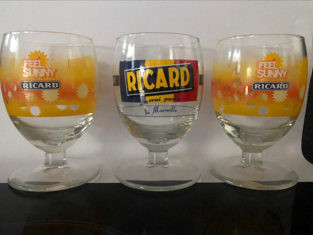 ricard glas 75-jarig jubileum 1932-2007, Verzamelen, Ophalen, Zo goed als nieuw, Gebruiksvoorwerp
