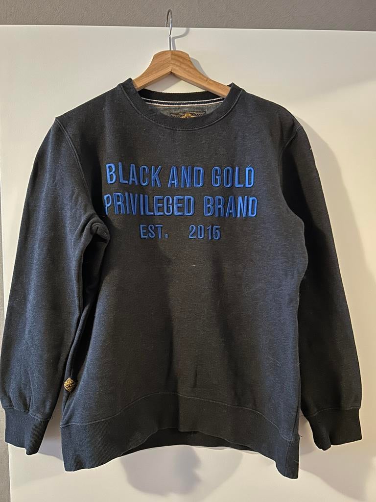 Sweater black & gold, Kleding | Heren, Ophalen, Gedragen, Maat 46 (S) of kleiner, Grijs
