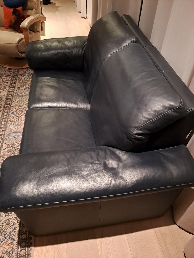 Luxe zetel Rolf Benz 3 personen, Huis en Inrichting, Ophalen, Minder dan 75 cm, Leer, Zo goed als nieuw