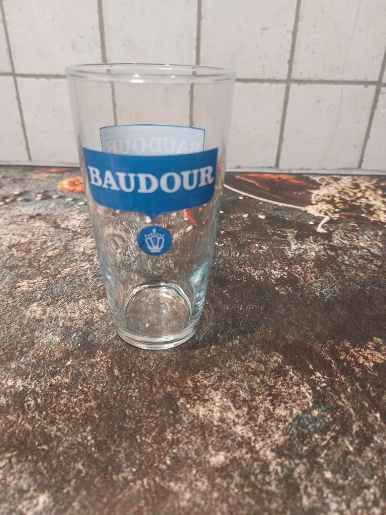 Verre Baudour, Enlèvement ou Envoi, Comme neuf, Verre à bière