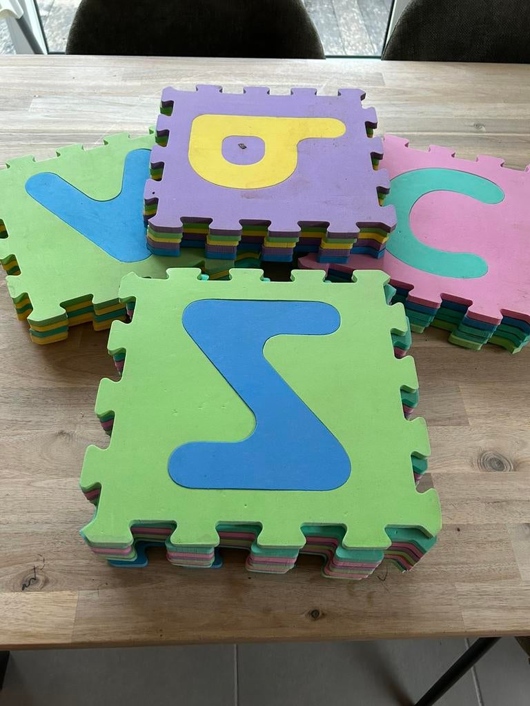 Foam puzzelstukken/lettermatten, Ophalen, Gebruikt, Overige typen