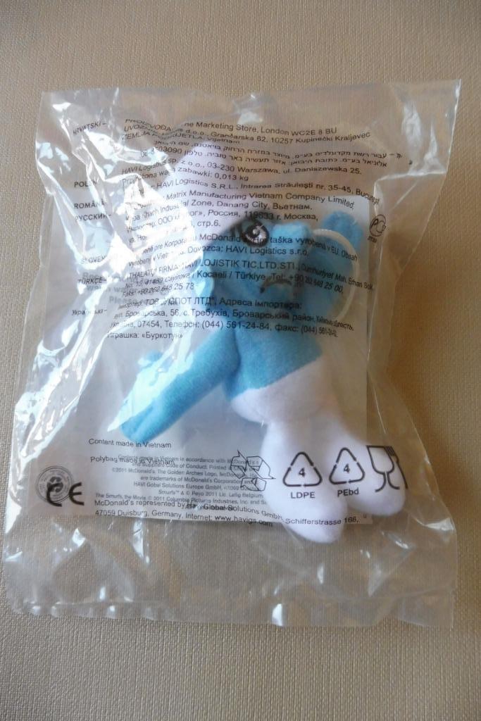 Snoopy en Smurf / Happy Meal - Nog in gesloten verpakking., Verzamelen, Stripfiguren, Ophalen, Snoopy
