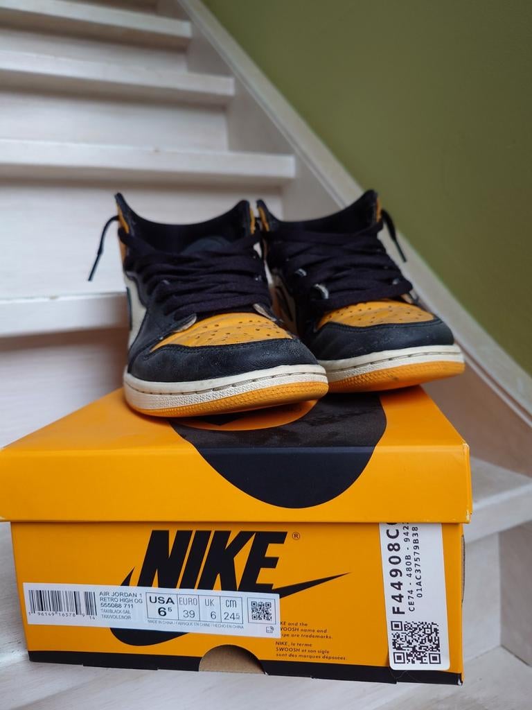 Nike Air Jordan 1 Retro High OG maat 39 USA 6.5, Zwart, Nike, Ophalen of Verzenden, Sneakers