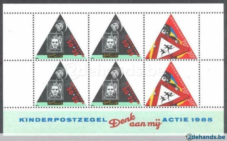 Blaadje kinderpostzegel 1344 - 1985 - postfris XXX, Postzegels en Munten, Ophalen of Verzenden, Na 1940, Postfris