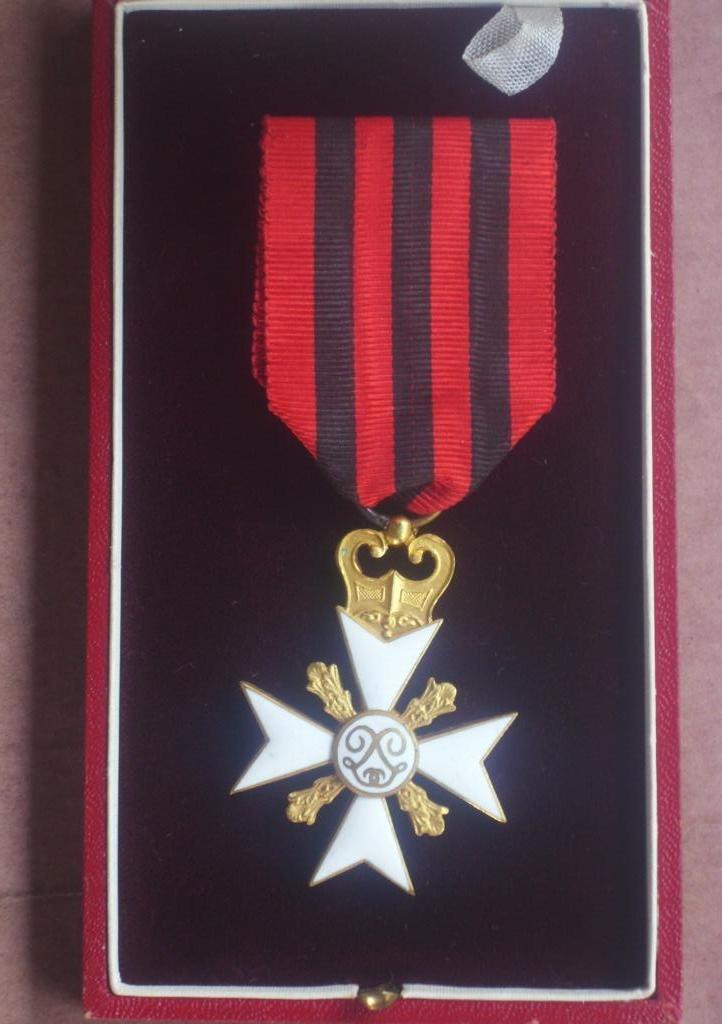 Croix Civique de 1ère classe en étui néerlandophone marqué, Envoi, Autres, Ruban, Médaille ou Ailes