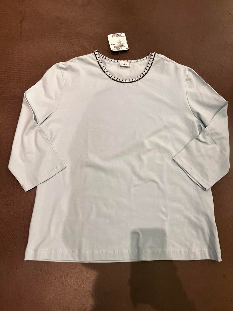 Delmod T-shirt licht blauw maat 46 Nieuw, Kleding | Dames, Blauw, Maat 46/48 (XL) of groter, Nieuw, Ophalen of Verzenden