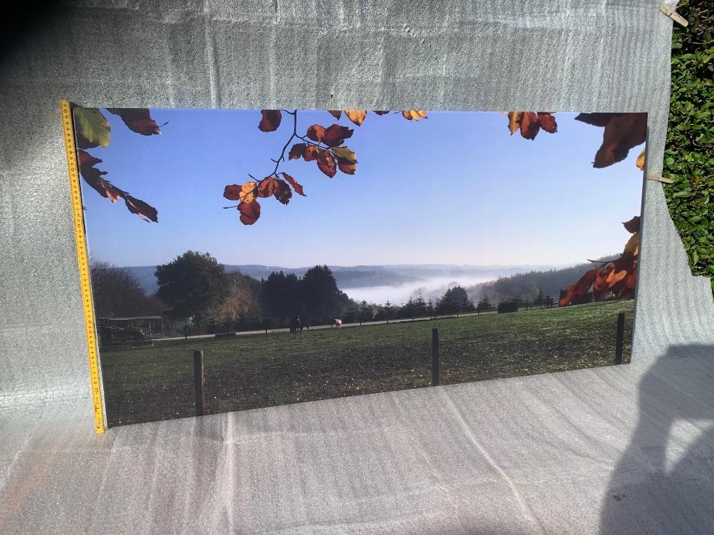 Mooie kader ardens landschap op fotodoek, Comme neuf, Enlèvement, Création originale, 75 à 100 cm