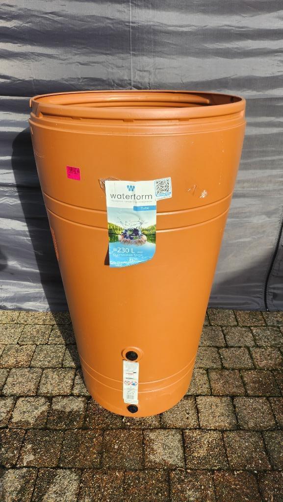 Regenton Luxe Terracota kleur. 230L, Ophalen, Kunststof, Met kraantje, 150 liter of meer