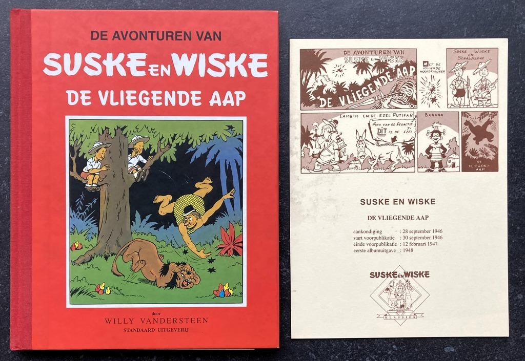 Suske en Wiske nr.4  - De Vliegende aap - HC met infokaart, Une BD, Enlèvement ou Envoi, Willy Vandersteen
