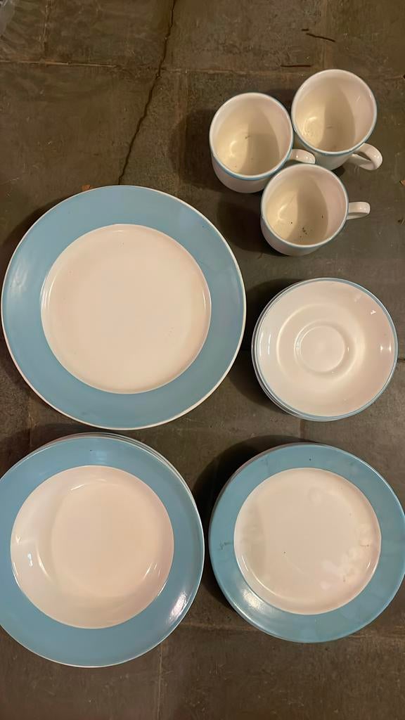 Blauw servies vermoedelijk Boch, Antiek en Kunst, Ophalen