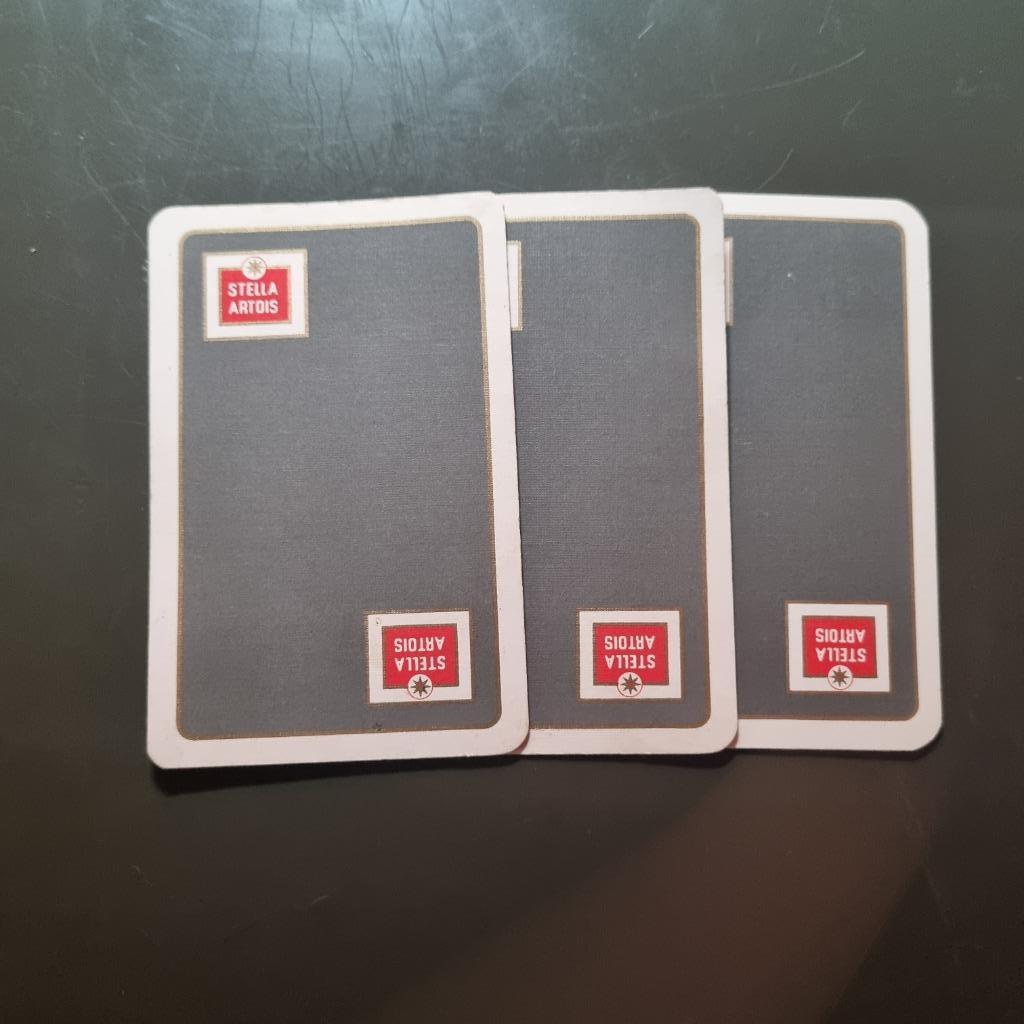 Carte de jeu Stella Artois (modèle 9), Collections, Marques de bière, Enlèvement ou Envoi, Utilisé, Autres types, Stella Artois