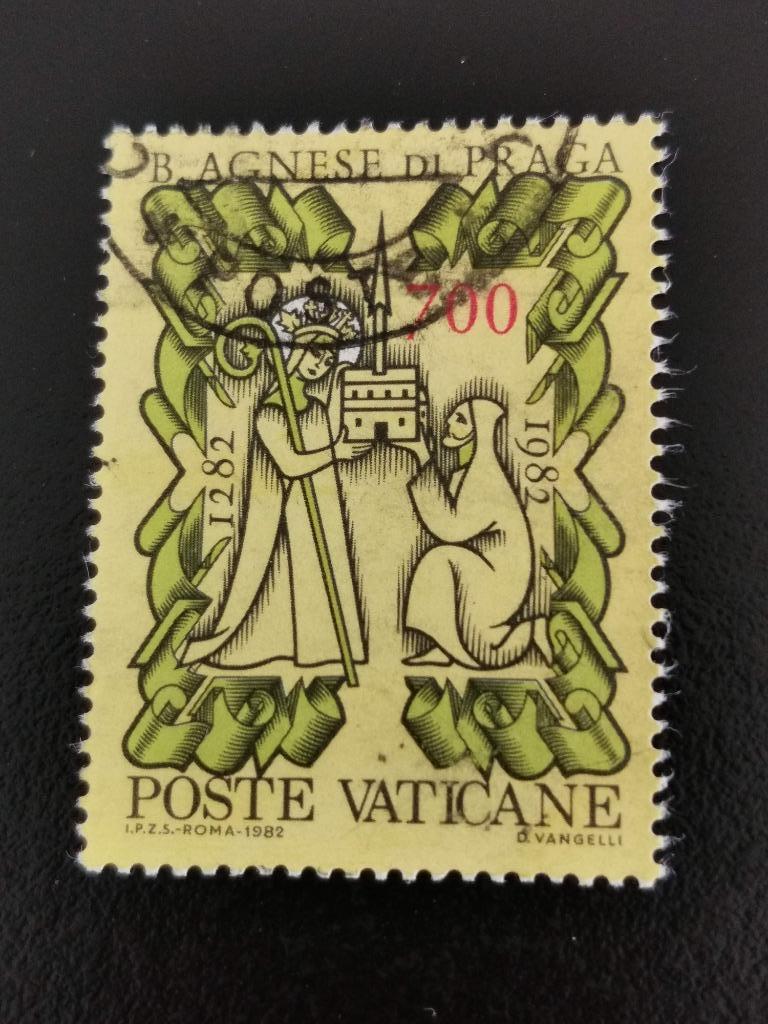 Cité du Vatican 1982 - 700 ans de la mort d'Agnes van Praag, Enlèvement ou Envoi, Affranchi