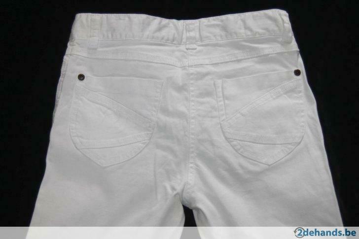 Witte meisjes jeans, Maat: 14 jaar,, Ophalen of Verzenden, Gebruikt, Meisje, Broek