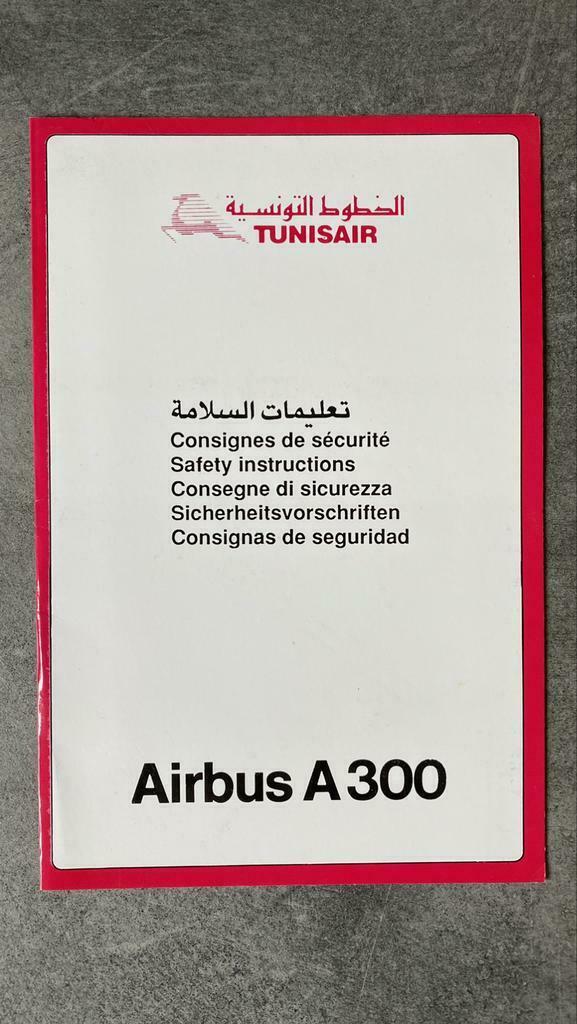 Safety cards - Tunisair A300/A320/737, Enlèvement ou Envoi, Comme neuf, Autres types