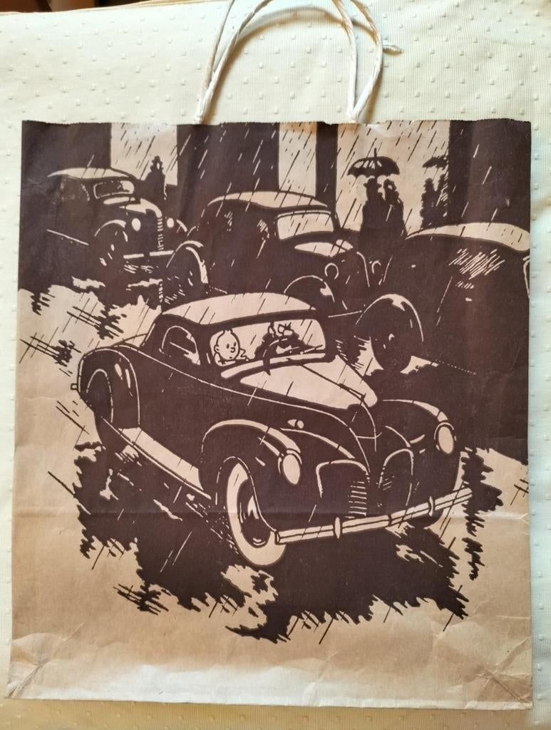 Grand sac papier TINTIN, Enlèvement, Tintin, Comme neuf