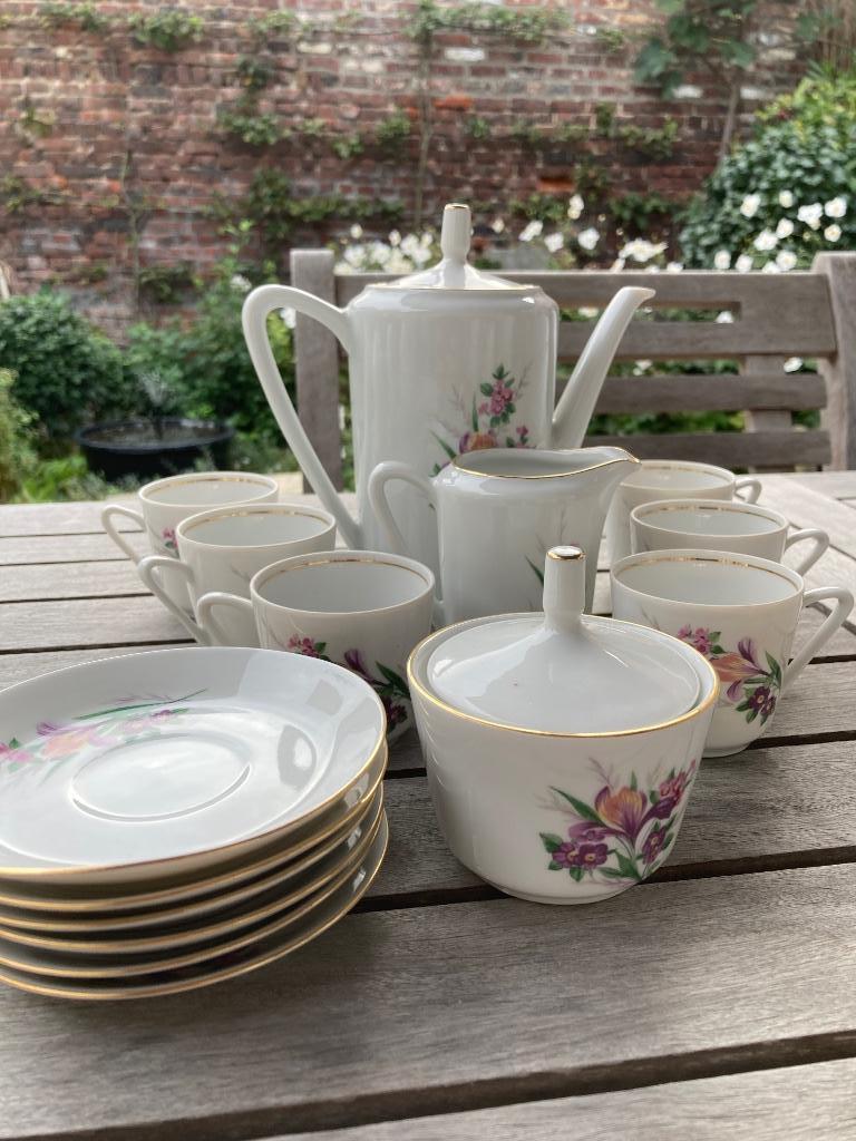 Antiek koffieservies Kahla Konitz, Antiek en Kunst, Ophalen of Verzenden