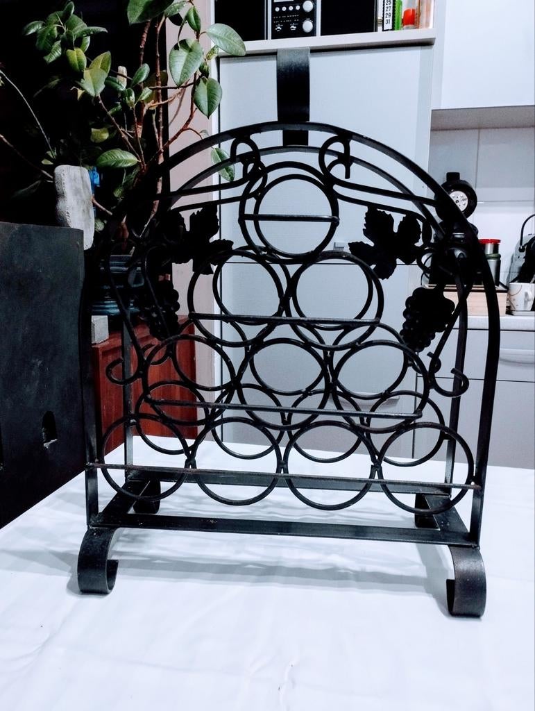 Porte - bouteilles en fer forgé pour 10 bouteilles H 53 cm, Ophalen, Zo goed als nieuw