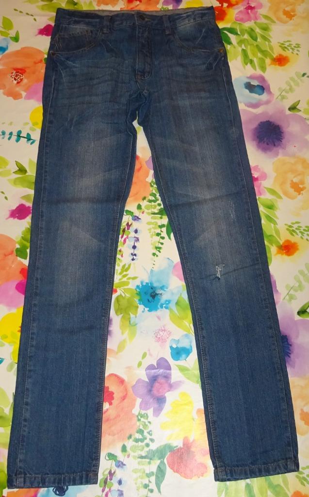 170 15 ans jeans pantalon bleus, neufs avec un trou, Enlèvement ou Envoi, Comme neuf, Garçon, Pantalon