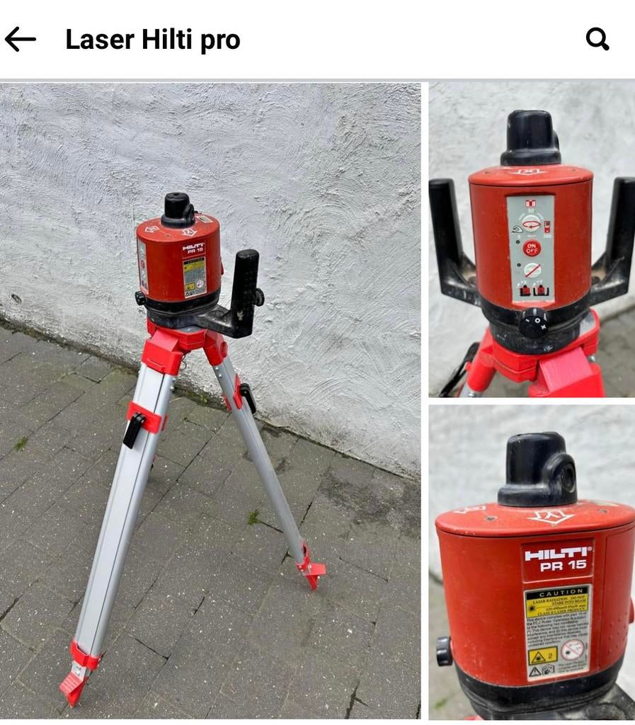Laser Hilti, Enlèvement, Utilisé