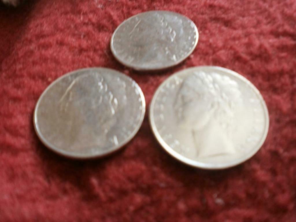 3 muntstukken italiaanse lire, Envoi, Utilisé