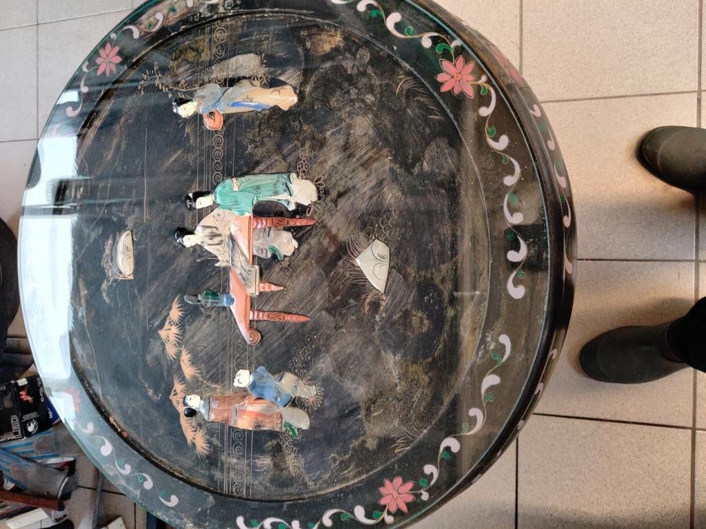 Prachtig Chinees tafeltje met vier stoeltjes., Enlèvement