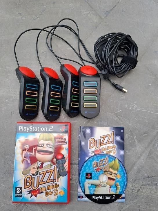 Buzz-game + 4 controllers. Tot ziens in Bruxelles Nivelles, Ophalen of Verzenden, Zo goed als nieuw