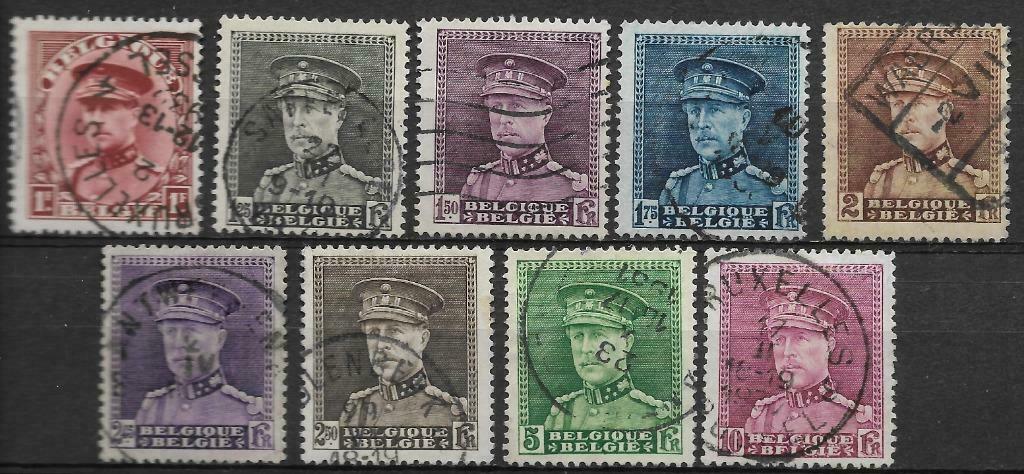 POSTZEGELS BELGIË- NR.317/324- KONING ALBERT I- VOLLEDIG., Postzegels en Munten, Koninklijk huis, Ophalen of Verzenden, Gestempeld