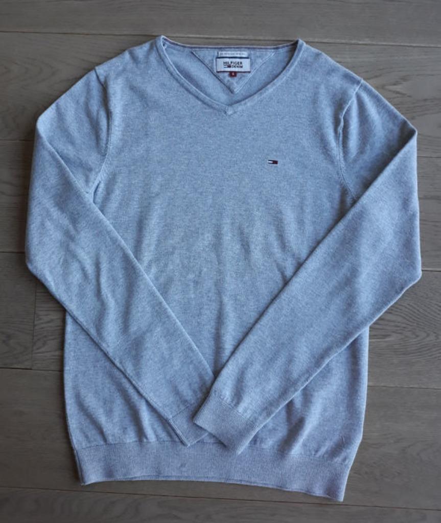 Lichtgrijze trui Hilfiger Denim - maat S NIEUWstaat, Vêtements | Hommes, Pulls & Vestes, Gris, Enlèvement ou Envoi, Tommy Hilfiger