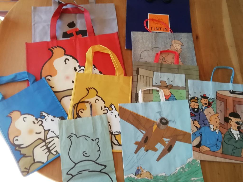 Lot de sacs TINTIN, Enlèvement ou Envoi, Tintin, Comme neuf, Autres types