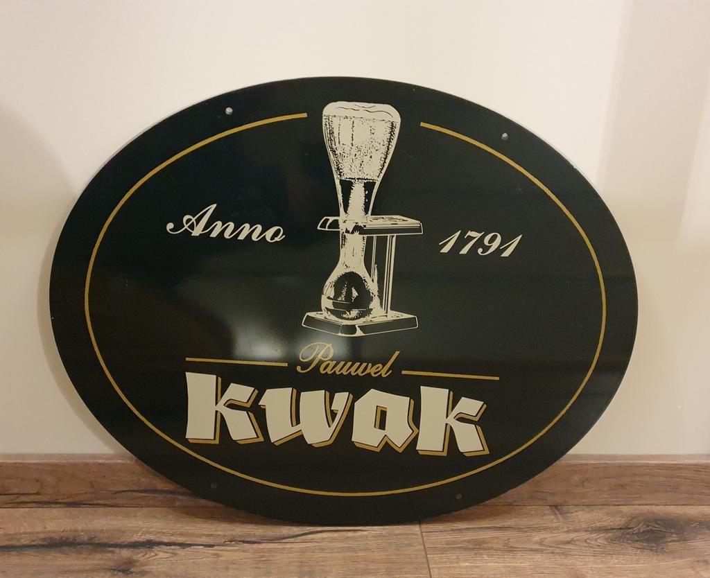 Panneau d'affichage en métal - Kwak -, Enlèvement ou Envoi, Utilisé, Panneau, Plaque ou Plaquette publicitaire, Autres marques
