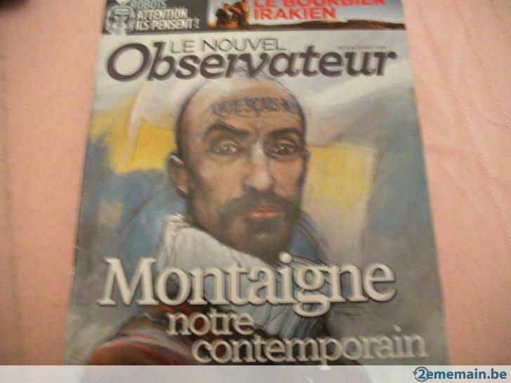 revue nouvel observateur. "montaigne"., Verzenden, Gelezen