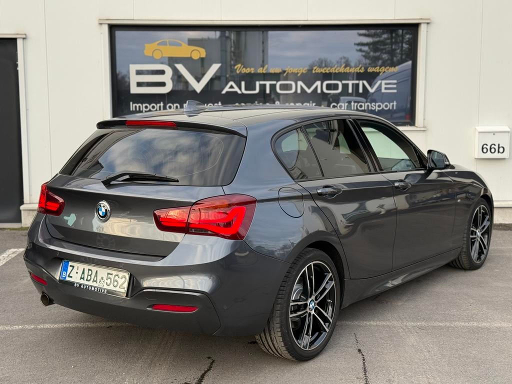 BMW 118i automaat - Leder - Shadow Line - Navi, Euro 6, Entreprise, Entretenue par le concessionnaire, Noir