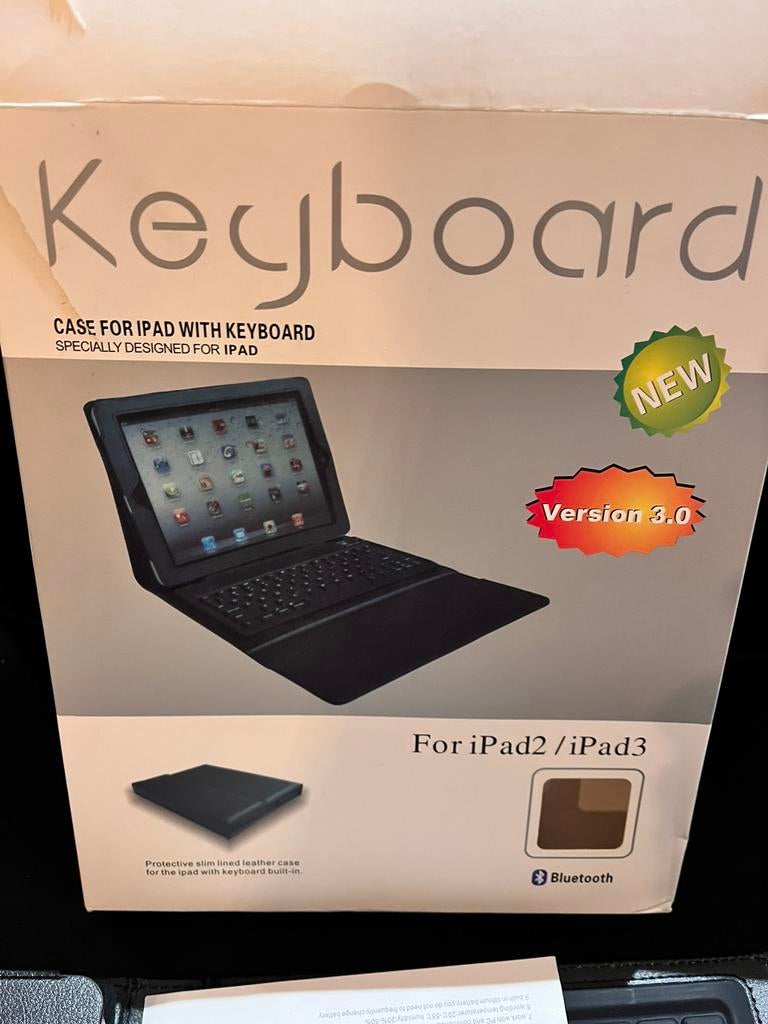 Bluetooth keyboard voor iPad 2 en 3 nieuw (ds53) *, Computers en Software, Tablet-hoezen, Ophalen of Verzenden, Nieuw