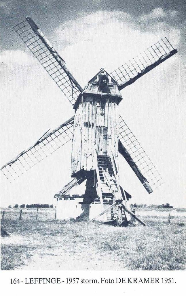 Leffinge - molen, Ophalen of Verzenden, 1960 tot 1980, Ongelopen, West-Vlaanderen