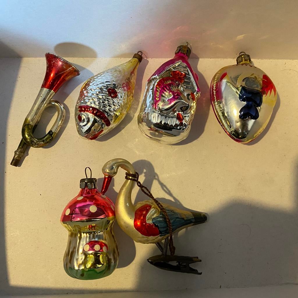 Boules de Noël vintage verre, Divers, Enlèvement ou Envoi, Comme neuf