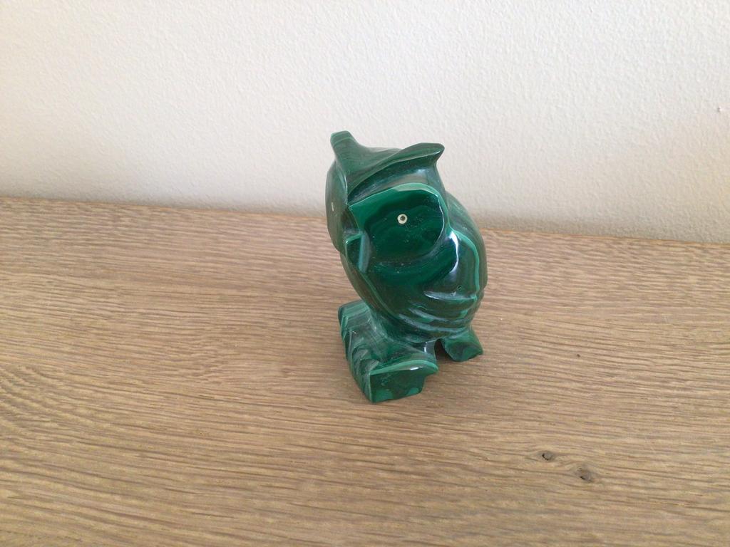 Sculpture de hibou en malachite, Enlèvement ou Envoi, Minéral
