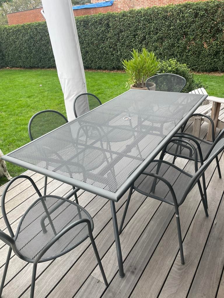 EMU tuinset tafel + 6 stoelen perfecte staat! Made in Italy, Ophalen, 6 zitplaatsen, Zo goed als nieuw, Stoel