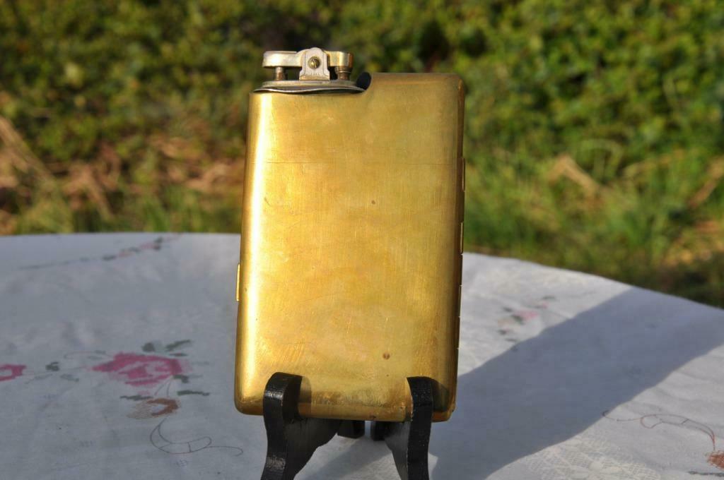 §  ancien briquet avec etui  en cuivre, Enlèvement ou Envoi, Utilisé, Briquet